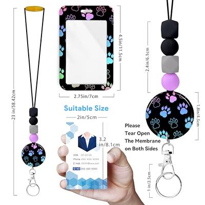 Dog paw Beaded Lanyard for Id Badges and Keys,Cute ID Badge Holder with  Silicone Teacher Lanyard,Lanyard with Badge Holder for Women Teacher Nurse  - Yahoo Shopping