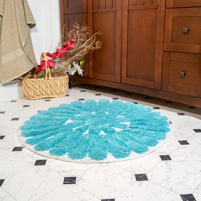 Chesapeake Arctic Blue Pebbles 2 Piece Bath Rug Set