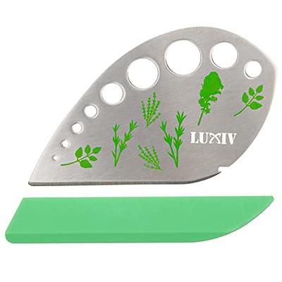 Stainless Steel Herb Stripper Tool - Herb Leaf Cilantro Leaf Remover -  Vegetable Leaf Stripper Cutter - Ideal for Kale, Chard, Collard Greens,  Parsley