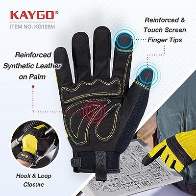 Work Gloves Men & Women, Utility Mechanic Working Gloves High Dexterity  Touch Screen For Multipurpose,Excellent Grip