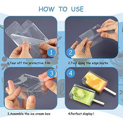 25 x clear individual cakesicle boxes favour boxes