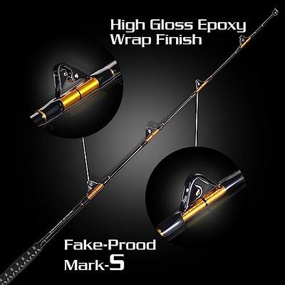 Fiblink Bent Butt Trolling Rod 2-Piece Saltwater Offshore Fishing Rod Big  Game Roller Rod Conventional Boat Pole