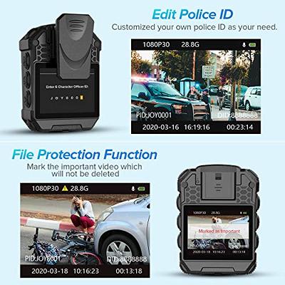 CAMMHD F6-64GB 4K Body Camera, 3400mAh Battery Work 12-14Hours,Waterproof  IP 68 Body Cameras with Audio and Video Recording H.265 Video Code Police