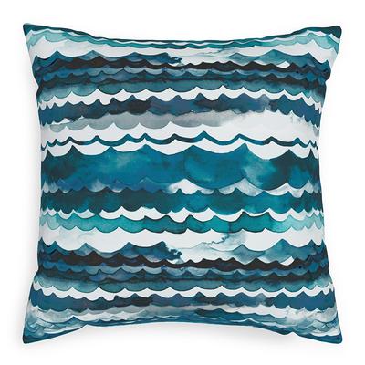 2pc Outdoor/Indoor Rectangular Throw Pillow Set Marlow Aqua Blue - Pillow  Perfect