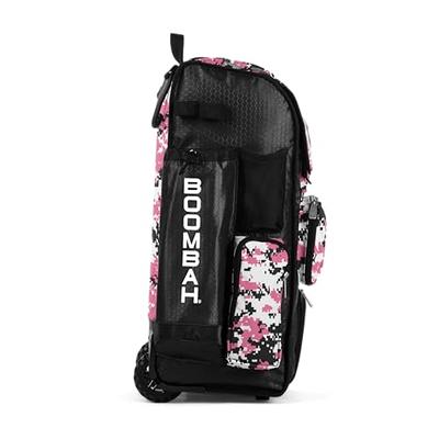 Boombah Rolling Superpack Baseball/Softball Gear Bag - 23-1/2 x 13-1/2 x  9-1/2 - Digital Camo Black/Pink - Telescopic Handle - Holds 4 Bats -  Wheeled Version - Yahoo Shopping