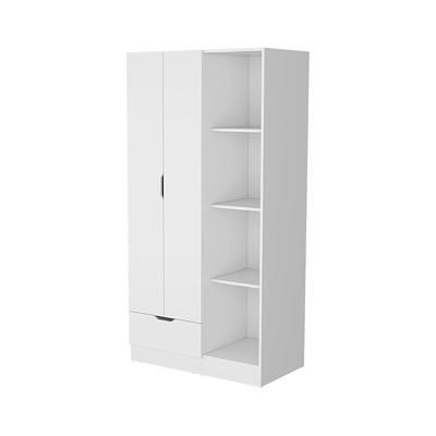 Magic Home Freestanding Storage Tall Bathroom Cabinet with Adjustable Shelf  and Drawer, White SL-H-LU2118R1 - The Home Depot