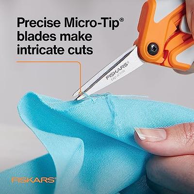 Fiskars RazorEdge Micro-Tip Easy Action Scissors - 6 - Stainless Steel Fabric  Scissors - Arts and Crafts - Orange - Yahoo Shopping