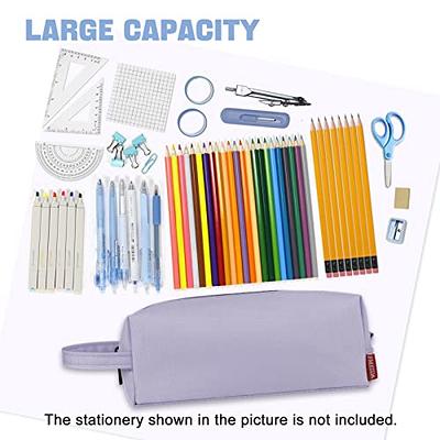 Vnieetsr Large Pencil Case Big Capacity Pencil Bag Large Storage Pouch 3  Compartments Desk Organizer Marker Pen Case Simple Stationery