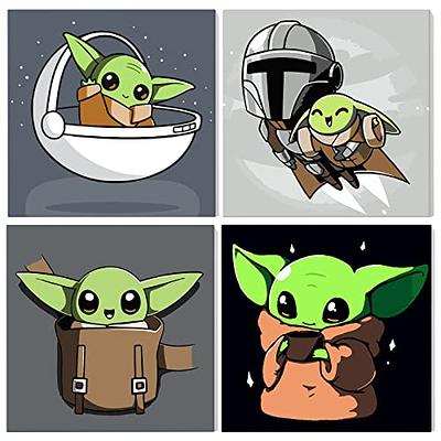 Mandalorian And Baby Yoda Art - Paint By Number - Paint by numbers for adult