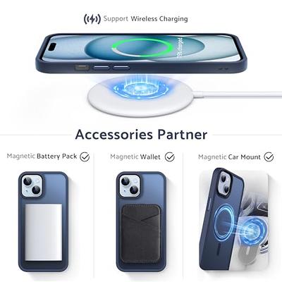 JETech Magnetic Case for iPhone 15 Pro Max 6.7-Inch Compatible with MagSafe  Wireless Charging, Shockproof Phone Bumper Cover, Anti-Scratch Clear Back