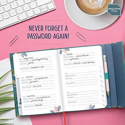 Boxclever Press Deluxe Password Book with Alphabetical Tabs, Magnetic  Closure & Pencil. Password Keeper for All Your Internet Login Details. Untitled  Password Notebook- 6 x 4.5'' (Deluxe Birds) - Yahoo Shopping
