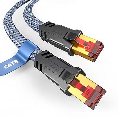 UGREEN Cat 8 Ethernet Cable 15FT, Outdoor & Indoor Flat High Speed Ethernet  Cable, 40Gbps 2000Mhz Internet Cable, Heavy Duty 26AWG LAN Cable, S/FTP RJ45  Network Cable for Modem/Router/PS4/5/Gaming/PC 