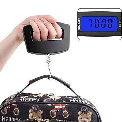  BAGAIL BASICS Digital Luggage Scale, 110lbs Hanging Baggage  Scale with Backlit LCD Display, Portable Suitcase Weighing Scale, Travel  Luggage Weight Scale with Hook, Strong Straps for Travelers Fushica