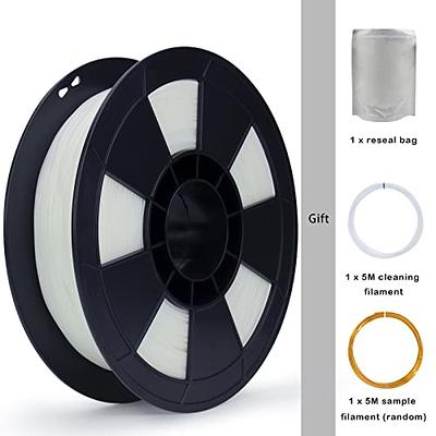 GIANTARM TPU Filament 1.75mm Flexible Soft 3D Printer Consumables White,95A  1kg Spool (2.2 lbs.), Dimensional Accuracy +/- 0.05 mm