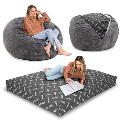 Pillow Lounger - Faux Fur  CordaRoy's Convertible Bean Bags