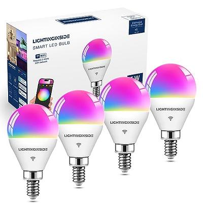 Ghome 800 Lumens Smart WiFi RGB LED Bulbs, Works with Alexa & Google Home -  4 Pack