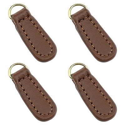 MAGICLULU 6pcs Leather Zipper Pulls Faux Leather Zipper Pull