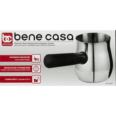 Bene Casa 4-Cup Espresso Maker with Milk Frother 