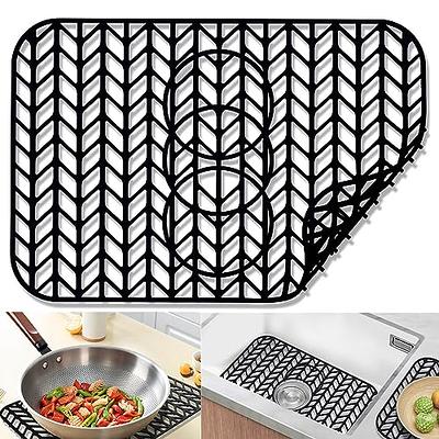  AECHY Under Sink Mats for Kitchen Waterproof, 28 x 22 Under  Sink Tray, Under Kitchen Sink Mat with Unique Drain Hole, Waterproof &  Flexible Under Sink Liner for Kitchen and Bathroom