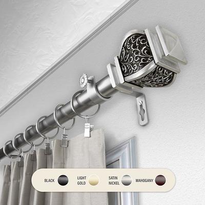 Home Decorators Collection Mix And Match Gunmetal Steel Single 4 in.  Projection Curtain Rod Bracket (Set of 2) U-GM885059F - The Home Depot