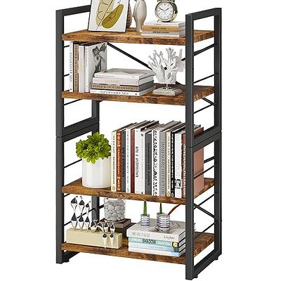 Furologee 5 Tier Bookshelf with Drawer, Tall Narrow Bookcase with Shelves,  Wood and Metal Book Shelf Storage Organizer, Industrial Display Standing  Shelf Unit for Bedroom, Living Room, Rustic Brown - Yahoo Shopping