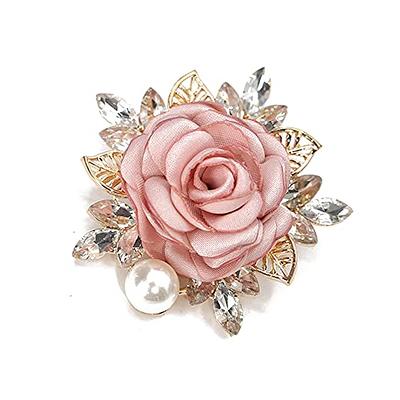 Elegant Rose Flower Brooch Pin for Women Men Wedding Party Gentleman's  Essentials Handmade Crystal Pearl Fabric Flower Lapel Pin Dress Suit  Accessories Boutonniere Ideas Gift Valentine's Day (Pink) - Yahoo Shopping