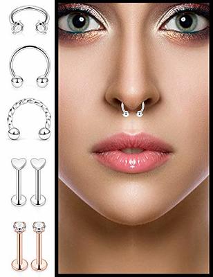 Labret Lip Piercing Jewelry WKOUD Cone Spike Horseshoe Circular Septum Nose  Ring Surgical Steel Nipple Hoops Septum Eyebrow Ear Piercing Body Jewelry  X0901 From 6,7 € | DHgate