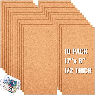 4 Pack Self-Adhesive Cork Board Roll-Wall Thick Bulletin Board