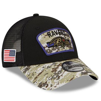 Men's New Era Black/Camo Buffalo Bills 2021 Salute To Service Trucker  9FORTY Snapback Adjustable Hat