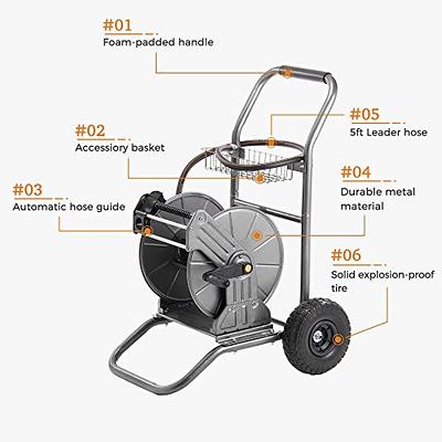 Giraffe Tools Hybrid Garden Hose 100 ft, 5/8 Rubber Water Hose and Garden  Hose Reel Cart with Wheels Bundle - Yahoo Shopping