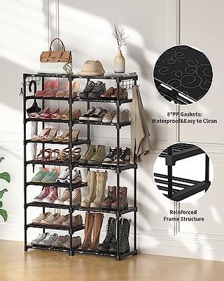 OYREL Shoes Rack 10 Tier Tall Shoe Rack Narrow Shoe Rack with