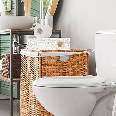 DUOER Toilet Paper Basket for Tank Top Bathroom Decor Baskets for