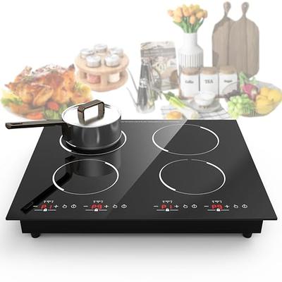 Karinear Portable Electric Cooktop, Electric Stove Single Burner Ceramic  Cooktop with Touch Control, Child Safety Lock, Timer, Residual Heat