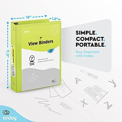 Samsill 3 Ring Binder, Clear View 2 Inch Binder, 4 Pack Heavy Duty Three  Ring Binders, Two-Tone Color Assorted Pack for Home, Office, and School