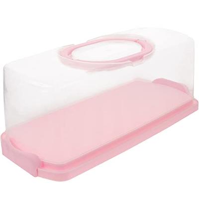 Cabilock Box Bread Cake Storage Containers Airtight Cake Holder Plastic  Loaf Cakes Storage Container Cake Keeper Rectangular Loaf Cake Container