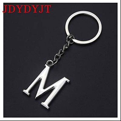 Weixiltc Gold Letter A-Z Keychain for Women Metal Initial Alphabet Key Ring for Men Cute Letter Key Chain for Wallet Purses