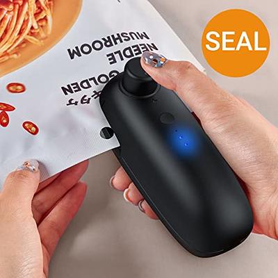 Bag Sealer Mini, 3 in 1 Mini Bag Sealer Heat Seal with Cutter & Magnet,  Rechargeable