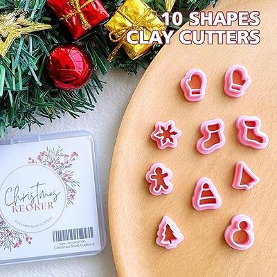 Keoker Mini Christmas Polymer Clay Cutters Mini Holiday Clay