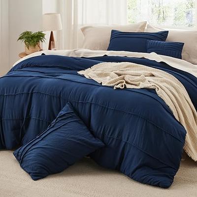 Bedsure Full Navy Blue 5 Pieces Animal Pattern Sheet Set New