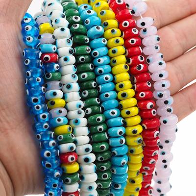 40Pcs Flat Round Evil Eye Beads, Colorful Glass Beads For Jewelry Making  Diy Crafts Findings(10mm - Yahoo Shopping