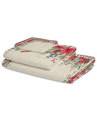 3Pcs Christmas Hand Towels Set 25x16 inch, 100% Cotton