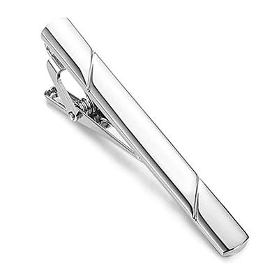 1Pcs Silver Stainless Steel Men's Tie Clip Necktie Pinch Clasp