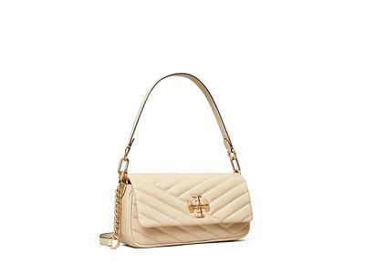 Tory Burch Mini Kira Chevron Quilted Leather Top Handle Bag In New Cream