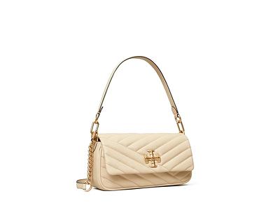 Kira Chevron Small Hobo Bag - Tory Burch - Black - Leather