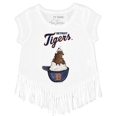 New Era Women's New Era Cream/Navy Detroit Tigers Baby Jersey Star Raglan  Scoop Neck T-Shirt