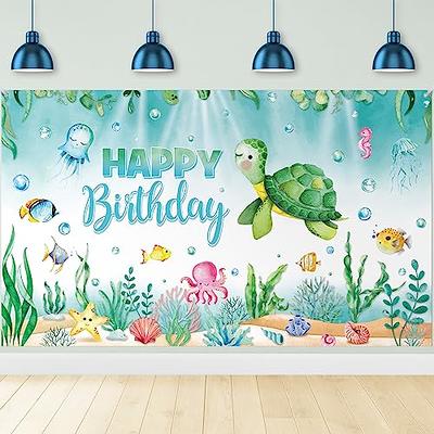 Preboun Ocean Animal Backdrop Ocean Turtle Decorations Ocean Theme Birthday  Party Photography Background Banner for Underwater Blue Baby Shower Birthday  Party Decorations Supplies, 3.6 x 6 Feet - Yahoo Shopping