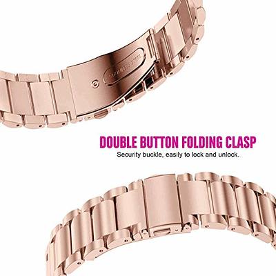 Metal Link Button Clasp Replacement Watch Bands
