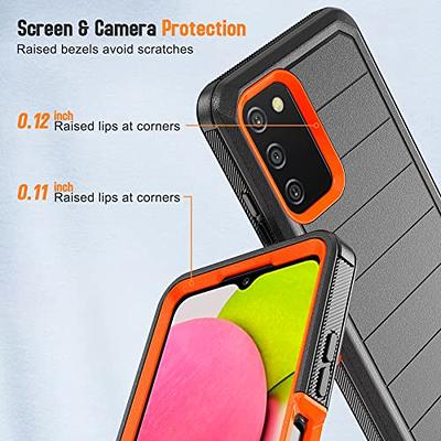 NIFFPD Samsung A14 5G Case, Galaxy A14 5G Case, Shockproof Drop protection  Phone Case for Samsung Galaxy A14 5G Black&Orange 