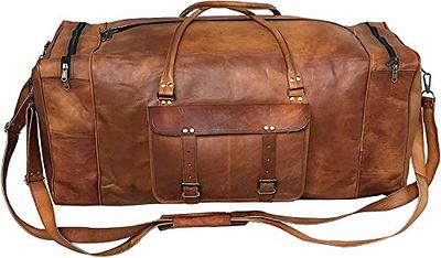 KPL Large 32 inch duffel bags for men holdall leather travel bag overnight  gym sports weekend bag