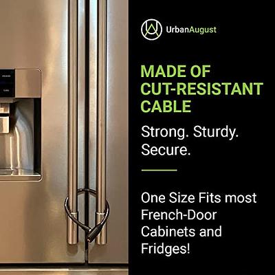 Urban August Original Fridge Lock: Multi - Functional Cable Keyed Lock, for  French-Door Refrigerators and Cabinets (Regular, Black - 3 Pack KEYED Alike)  - Yahoo Shopping